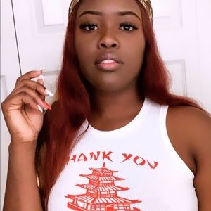 Thank you next crop top